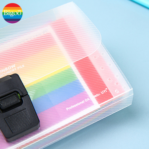 Mini A6 Kích thước rõ ràng PP chất liệu cầu vồng Index tài liệu thư mục tập tin với 13 Pocket hộp bên trong tập tin - Product Image 6