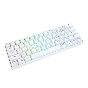 High Quality USB 61Keys Red Blue Switch PBT Keycaps Computer Mechanical Gaming Keyboard Gamer In China