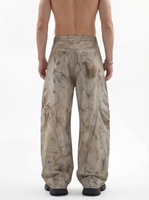 Pantalon mi-droit pour homme en coton 100% de haute qualité, personnalisé, décontracté, élastique, camouflage Real Tree, style parachute empilé, coupe charpentier