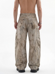 Pantalon de travail droit pour homme en coton 100% de haute qualité, personnalisé, teint uni, taille élastique, motif camouflage Real Tree, coupe parachute empilée - Product Image 6