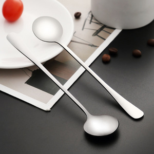 Stainless Steel <b>Coffee</b> <b>Spoon</b> Round Head Long Handle Food Grade For Home Use - Product Image 3