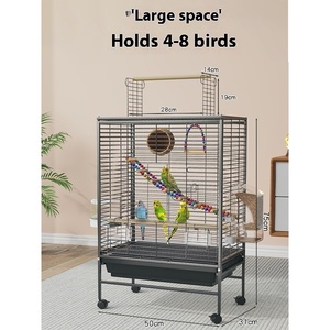 Gabbia per Uccelli Xuanfeng Pearl Small Luxury Eco-friendly per Tutte le Stagioni con Chiusura a Bottone, Antispruzzo, Struttura in Metallo, Motivo Solido - Product Image 2