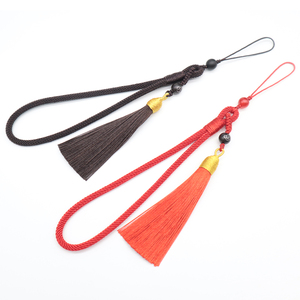 Customized 100% Rayon Blue Graduation Tassel Charm Nylon Lanyards for Professor Hat Length 18-20cm