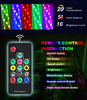 Control remoto Led Bandera de seguridad luz 0,9/1,2/1,5 M minería Buggy látigo Led látigo antenas luz para Buggy todoterreno Atv Utv Rzr