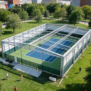 Structure de portique pour centre de tennis intérieur, galvanisée, norme ASTM A36, résistance à la neige élevée, fiable, isolée, durée de vie de 50 ans - Product Image 1
