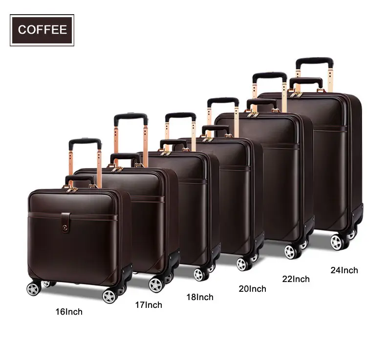Splendido bagaglio in pelle sintetica impermeabile in pelle sintetica Set di valigie da lavoro Set di valigie da viaggio