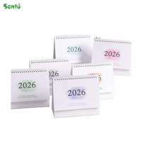 Nouveau Calendrier 2026 avec Impression Fraîche, Horloge LCD, Mémo en Papier Étanche, Couleurs Dégradées, Version Anglaise, Modèle de Table BJB-620 pour Bureau