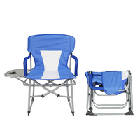 Chaise de Réalisateur Légère et Portable en 600D, Chaise Pliante Surdimensionnée avec Table Latérale pour le Camping en Plein Air, la Pêche et les Pique-niques
