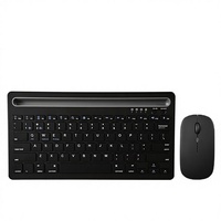 Clavier sans fil double mode rechargeable 2,4G BT avec fente pour carte, silencieux, portable, souris intégrée, en stock, ergonomique