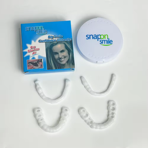 Recién llegado, venta al por mayor, <span class=keywords><strong>precio</strong></span> barato, herramienta de belleza, dientes postizos de 2 pares de chapa de dientes superiores e inferiores para una sonrisa segura y perfecta - Product Image 1