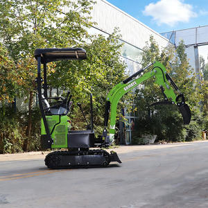 Mini-chargeuse compacte sur chenilles verte/jaune China Somate, excavatrice, certifiée CE EURO5 EPA pour moteur, PLC, boîte de vitesses, moteur, godet de 0,02 m³ - Product Image 2
