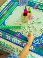 Luxuriöses Graviertes Poliertes Acryl-Mahjong 160 Steine Weihnachtliches Fantasievolles Design Zweischichtiges Steine-Set Würfel Großhandel