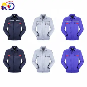 Workshop long sleeved tooling reflective strip wear-resistant and anti-static electric welder work suit