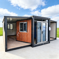 Maison conteneur préfabriquée à bas prix de 40 pieds, micro-hôtel pliable, entrepôt avec conception détachable, panneau sandwich