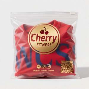 100 MOQ Gravure Printed Custom Matte Black EVA+PE Biodegradable Zipper Lock Frosted Plastic <b>Bag</b> for Packaging Clothes - Product Image 2