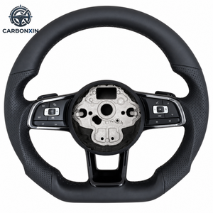 Volant sport en cuir et fibre de carbone pour Volkswagen CC Golf MK7 GTI GTD GTE Polo GTI Scirocco T ROC - Product Image 2