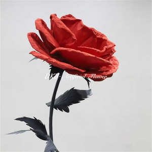 Giant <b>Red</b> Rose Flowers Set Wedding Artificial Flower Arrangement Large Romantic Rose Floral Props Handmade <b>Paper</b> Flower - Product Image 3
