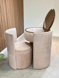 Tocador moderno con tapa abatible para espacios pequeños, con silla, espejo y mesa de maquillaje rosa, mueble de <span class=keywords><strong>dormitorio</strong></span>, venta al por mayor. - Product Image 5