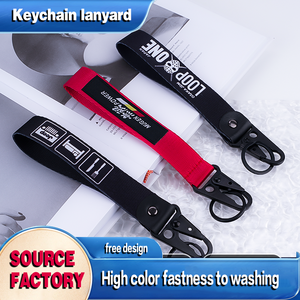 Porte-clés rectangulaire en nylon tissé durable et écologique avec motif d'ours de l'équipe de basket-ball des États-Unis, imprimé en sérigraphie, avec mousqueton - Product Image 5