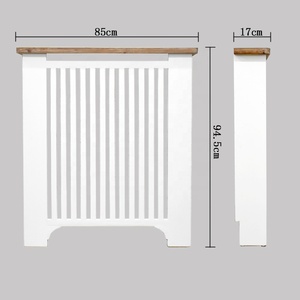 Lukcywind, cubierta de <span class=keywords><strong>radiador</strong></span> blanca de madera maciza antigua moderna, cubierta de calefacción blanca, gabinete para sala de estar y oficina en casa - Product Image 6