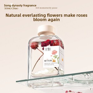 Diffuseur d'arômes sans flamme 200 ml, sans <span class=keywords><strong>alcool</strong></span>, aux huiles essentielles naturelles, coffret cadeau, parfum longue durée Fleur <span class=keywords><strong>de</strong></span> Pêcher et Rotin - Product Image 3