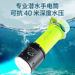 Linterna de Buceo Tru-Han QS29 Recargable con Batería 18650, Luz Dual Amarilla y Blanca, Uso Profesional en Aguas Profundas - Product Image 4