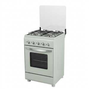 20 Inch Electric/Gas Auto Ignition 4 Burners Cast Iron <strong>Pan</strong> Support Double Glass <strong>Oven</strong> Door Stainless Steel Worktop Household - Product Image 1