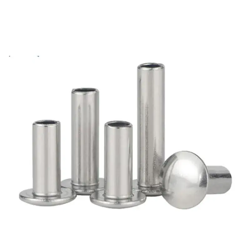 304 Stainless Steel Flat Round Head Gb873 M3 M4 M5 Semi Tubular Rivets Professional Manufacturer Custom Semi-Tubular Rivets