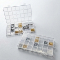 Boîte de rangement en plastique transparente écologique à 28 compartiments avec fermeture à pression pour strass à ongles, bijoux et petites pièces de quincaillerie