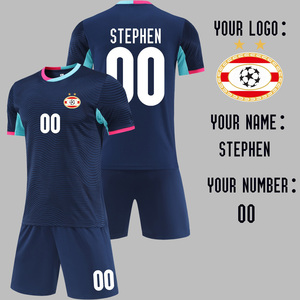 Jg6334 2526 Mannen Ronde Hals Sneldrogend Voetbalshirt Digitale Print Aangepaste Trainingskleding Met Team/Individuele Nummers En Namen - Product Image 1