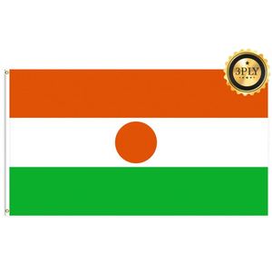 Drapeaux du Niger en gros 3x5 pieds, polyester 68D/100D, personnalisation de toutes les nations, expédition rapide, fournisseur fiable, livraison rapide - Product Image 2