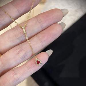 Collar con Colgante de Perla Blanca Australiana en Forma de Gota de Agua, Plata de Ley S925, con Cadena de Clavícula en Forma de Y - Product Image 2