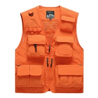 Gilet Utilitaire de Mode Personnalisé, Multi-Poches, Fermeture Éclair, Maille, Sans Manches, Veste pour Randonnée, Pêche, Photographie, Voyages, Hommes, Extérieur