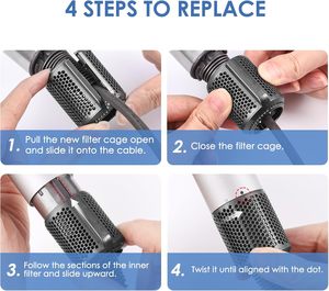 Cubierta de Filtro para <span class=keywords><strong>Dyson</strong></span> Airwrap, Accesorio de Repuesto para la Cubierta Exterior del Filtro - Product Image 2