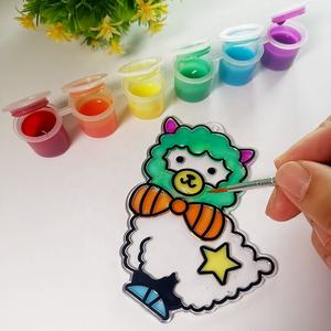 ชุดทำสีอะคริลิคตกแต่งหน้าต่างลาย<span class=keywords><strong>การ์ตูน</strong></span>น่ารัก 6 สี สำหรับเด็ก OEM - Product Image 3