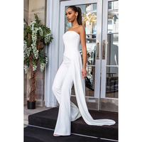 S0576R Nouvelle robe de soirée pour femme, tube top printemps-été, coupe slim, haut de gamme, élégante, taille haute, longueur au sol, avec traîne
