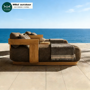 Tumbona de Lujo para Exteriores de <span class=keywords><strong>Hotel</strong></span>, Tumbona de Teca para Exteriores, Cama de Día para Jardín, Piscina, Silla de Descanso, Conjunto de Muebles de Exterior para la Orilla del Mar - Product Image 1