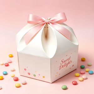 Caja Plegable <span class=keywords><strong>de</strong></span> Papel Kraft <span class=keywords><strong>para</strong></span> Postres, Empaque Personalizado con Ventana <span class=keywords><strong>para</strong></span> Galletas, Pasteles, Donuts, Dulces y Regalos - Product Image 1