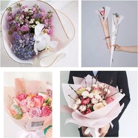 Papier d'Emballage Fleuriste Imperméable Coloré pour Bouquets et Emballages de Fleurs