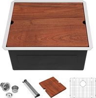 Évier de cuisine rectangulaire en acier inoxydable 304 fait main, à poser sur plan, design moderne, qualité supérieure, garantie 3 ans, facile à nettoyer