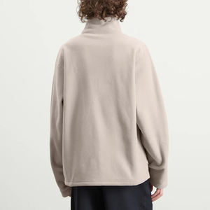 Sweat-shirt d'hiver en molleton surdimensionné à manches longues et à col haut avec poche kangourou personnalisé pour hommes - Product Image 2