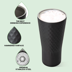 Vaso <span class=keywords><strong>de</strong></span> Cerveza <span class=keywords><strong>de</strong></span> Doble Capa <span class=keywords><strong>de</strong></span> Acero Inoxidable 304 <span class=keywords><strong>de</strong></span> 16 oz con Acabado Martillado y Borde Abocinado para una Experiencia <span class=keywords><strong>de</strong></span> Bebida Mejorada - Product Image 5
