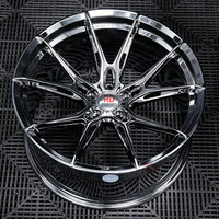 Juego de 1 Llanta de Aluminio Forjado R2 de 18, 19, 20, 21 y 22 Pulgadas, Diseño Cóncavo Triple Cromado, 5x114.3, 5x120, 5x112, para BMW, Audi, Benz, Mustang