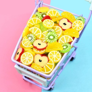 Adornos de Resina con Forma de Rodajas de Frutas Simuladas, Naranja, Manzana, Limón, para Decoración de Fundas de Teléfono y Lazos para el Cabello - Product Image 5