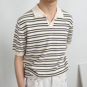 <span class=keywords><strong>Chemise</strong></span> à manches courtes pour hommes, col rayé en soie glacée, <span class=keywords><strong>tendance</strong></span>, polyvalente, simple, élégante, avec un style tu, nouvel arrivage d'été <span class=keywords><strong>2022</strong></span> - Product Image 1