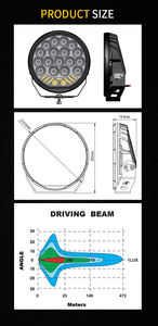 Luz de Posición Blanca/Ámbar de Modo Dual, Luces LED Redondas de 9 Pulgadas para Conducir, para Autos, Camionetas y <span class=keywords><strong>4x4</strong></span> - Product Image 6