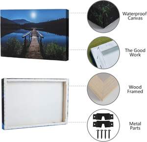 Looife Halloween Toile Mur Art 32x24 pouces <span class=keywords><strong>Horreur</strong></span> Halloween Spooky Cimetière <span class=keywords><strong>Affiche</strong></span> Spooky Photos <span class=keywords><strong>D</strong></span>écorations Murales pour Chambre - Product Image 5