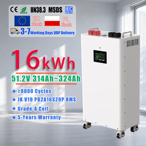 Stock UE, 8000+ cycles de vie, 48V 51.2V 314Ah 300Ah Lifepo4 16kWh 15kWh, Pack de batteries de stockage d'énergie, Batteries de stockage photovoltaïque - Product Image 1