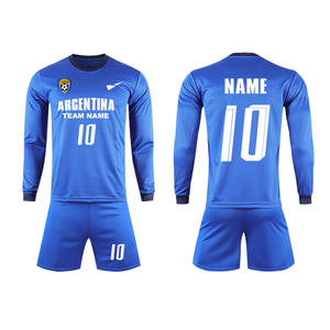 Langärmliges Fußballtrikot, individuelles Set für Erwachsene und Kinder, für professionelle, atmungsaktive, schnell trocknende Trainingsanzüge - Product Image 2