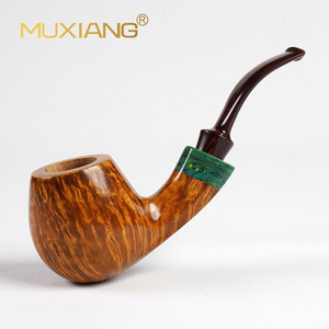 Muxiang Briar Wood Smoking Pipe Bent Type Handcrafted Tobacco Pipe For Men - Product Image 1